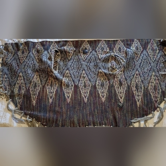 Shawl type open cardigan Native American/Aztec Theme Size Small - Picture 5 of 8